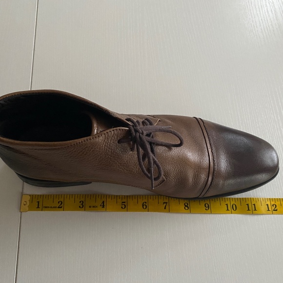 Democrata Gradient Brown Cap Toe Cadet Leather Dress Boots Size 12 - Picture 11 of 12